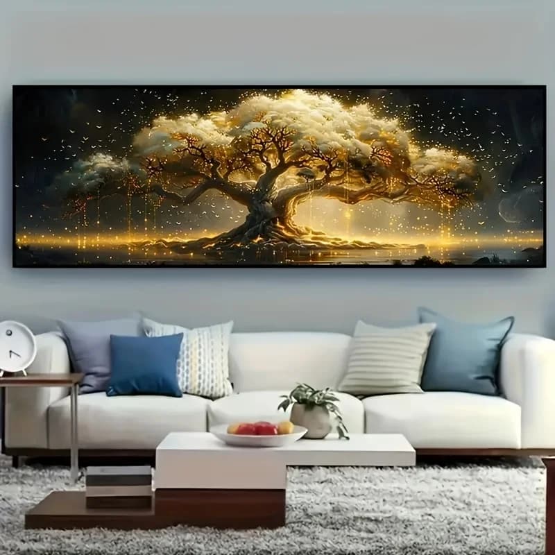Tree of Life Canvas Poster Abstract Wall Art Modern Home Decor Print Painting Geometric Patterns Living Room Decor No Frame