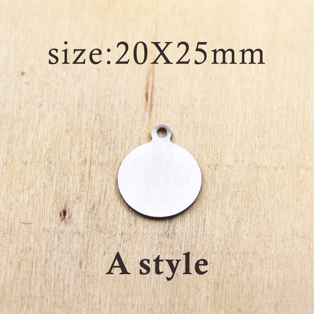 40 pieces-- stainless steel pendants - laser engraved - customized - pendants with DIY pendants - Note the saying and character