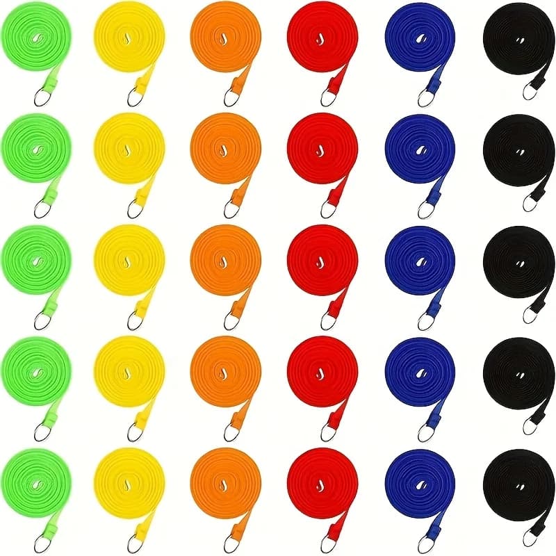 30 Pezzi Guinzagli a Slitta per Cani, Corda Robusta con Anello a O, Durevole per Passeggiate e Addestramento Cani (Verde Neon, Arancione)