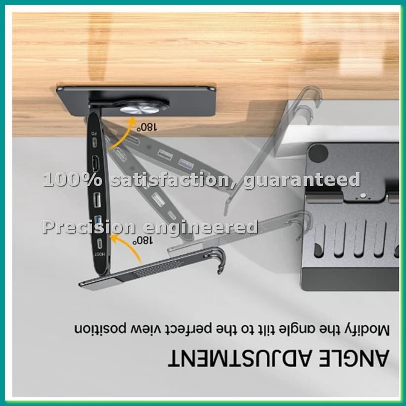 Supporto per Tablet e Docking Station per Galaxy Tab con Hub USB - Compatibile con Lettore di Schede USB3.0 SD/TF - PZZW