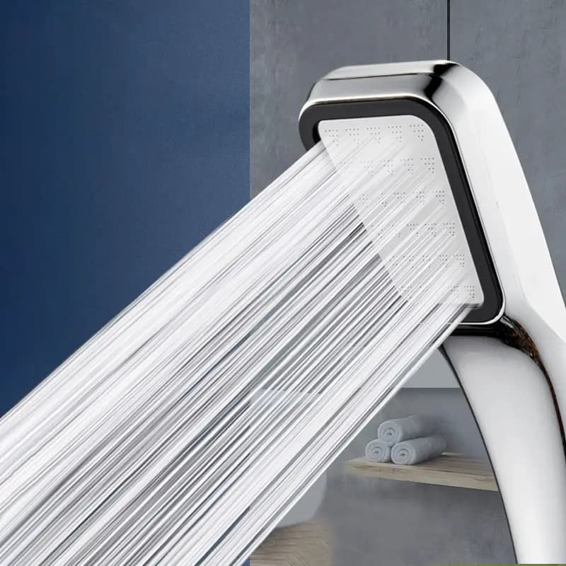 300 hole pressurized shower head Square shower head with hand grip Water saving rain nozzle Bathroom accessories
