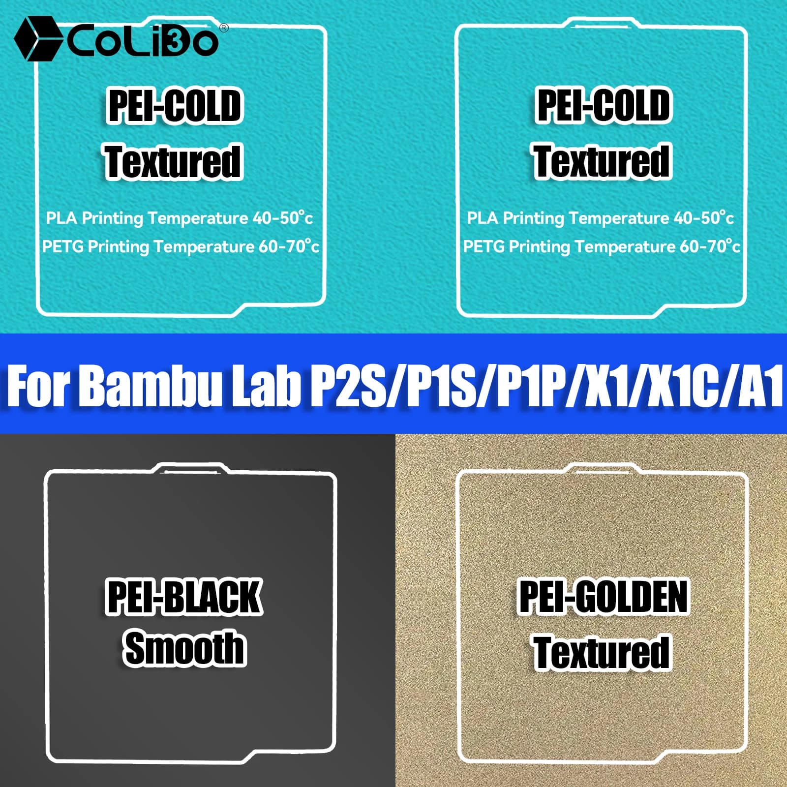 pei build plate for bambu x2d spring steel sheet double side printing smooth pei hot bed for bambulab p2s a1 3d printing part