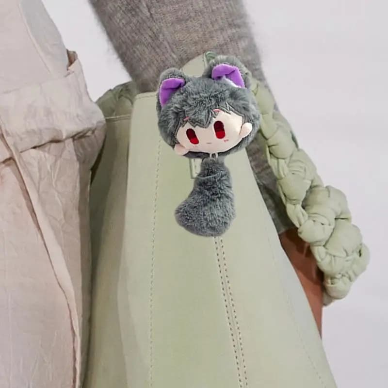 Portachiavi peluche 5.9in peluche piccolo cartone animato Squeaking bambola ciondolo portachiavi ciondolo peluche peluche per ragazzi