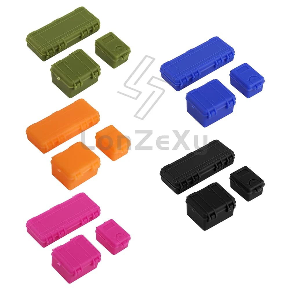 RC Plastic Simulation Luggage Storage Box Set 6.8g Scale Decor Accessories For RC Rock Crawler Off Road Car Decoration Parts