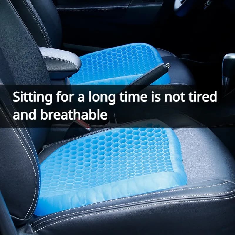 Cuscino per sedile auto in gel 3D a nido d'ape, rinfrescante e traspirante, per auto, casa, ufficio, interni auto