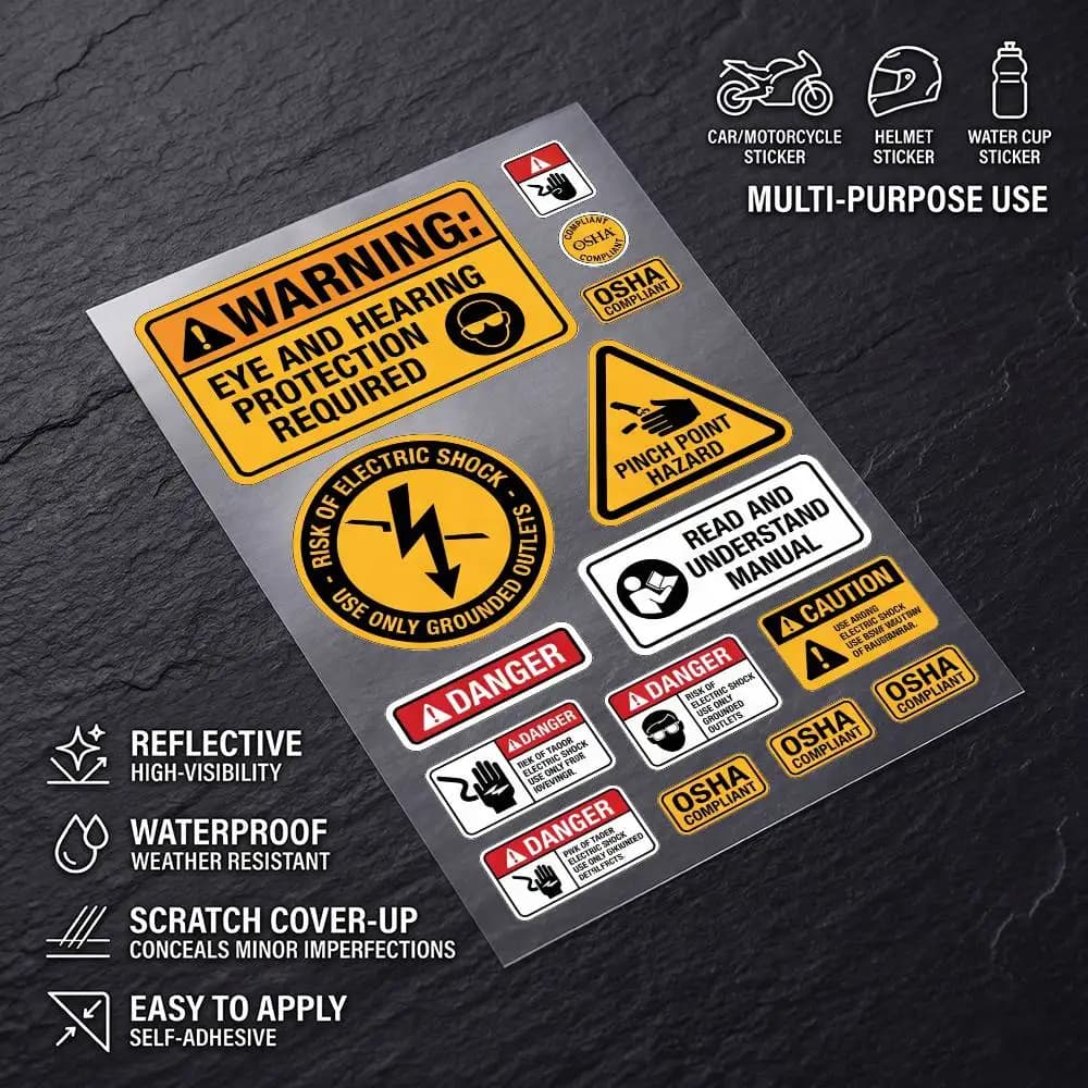 FOR DEWALT Long Lasting Waterproof Reflective Sticker Scratch Conceal Fit Motorcycle Car Helmet Fridge Decals