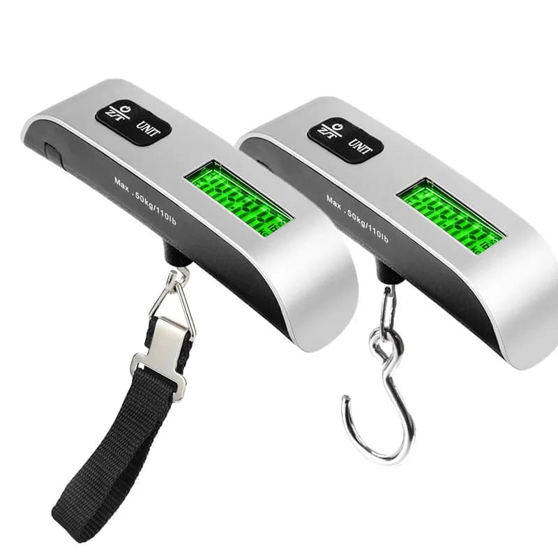 1 pz Bilancia Portatile Display LCD Digitale 110lb/50kg Bagagli Elettronici Appesi Valigia Da Viaggio Pesa Gancio Bilancia Strumenti