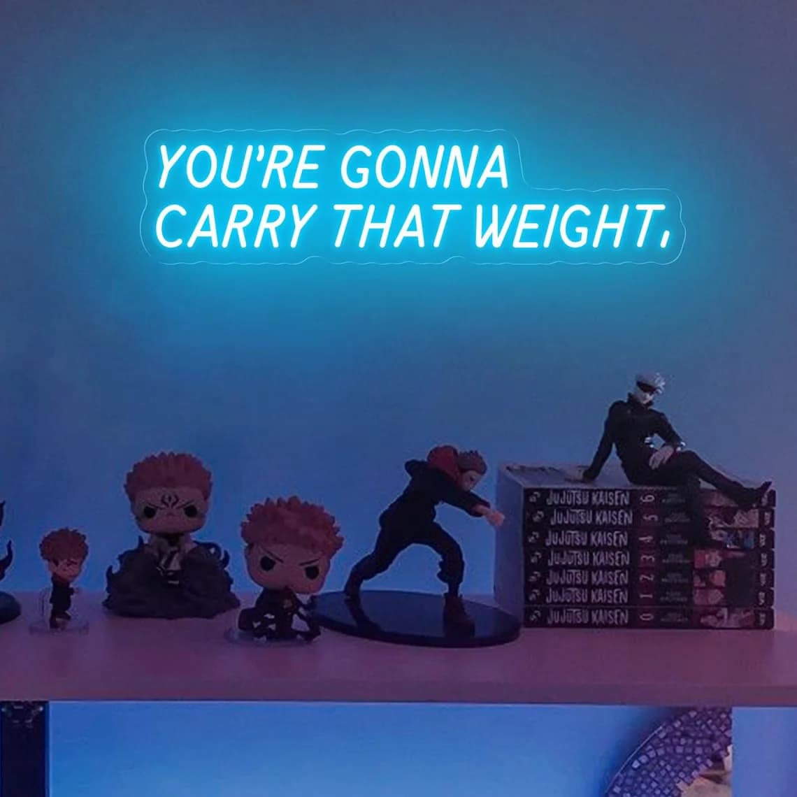 Vuoi trasportare quel peso Insegna al neon, Luce al neon retrò Cowboy Bebop, Idee regalo di compleanno, Regalo per fan anime, Decorazione da parete per la stanza