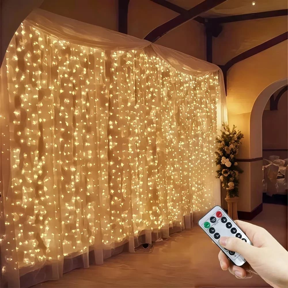 USB String Lights Holiday Wedding Fairy Light Garland Lights for Bedroom 3/4/6M Remote Control Curtain LED Christmas Decoration