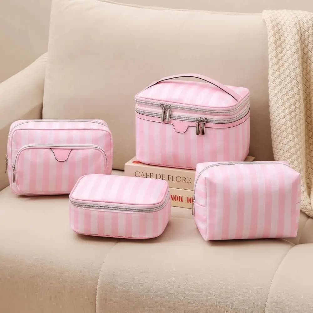 Large Capacity Handheld Makeup Bag Oxford Cloth Minimalist Style Cosmetic Storage Bag Travel Design Portable Wash Bags