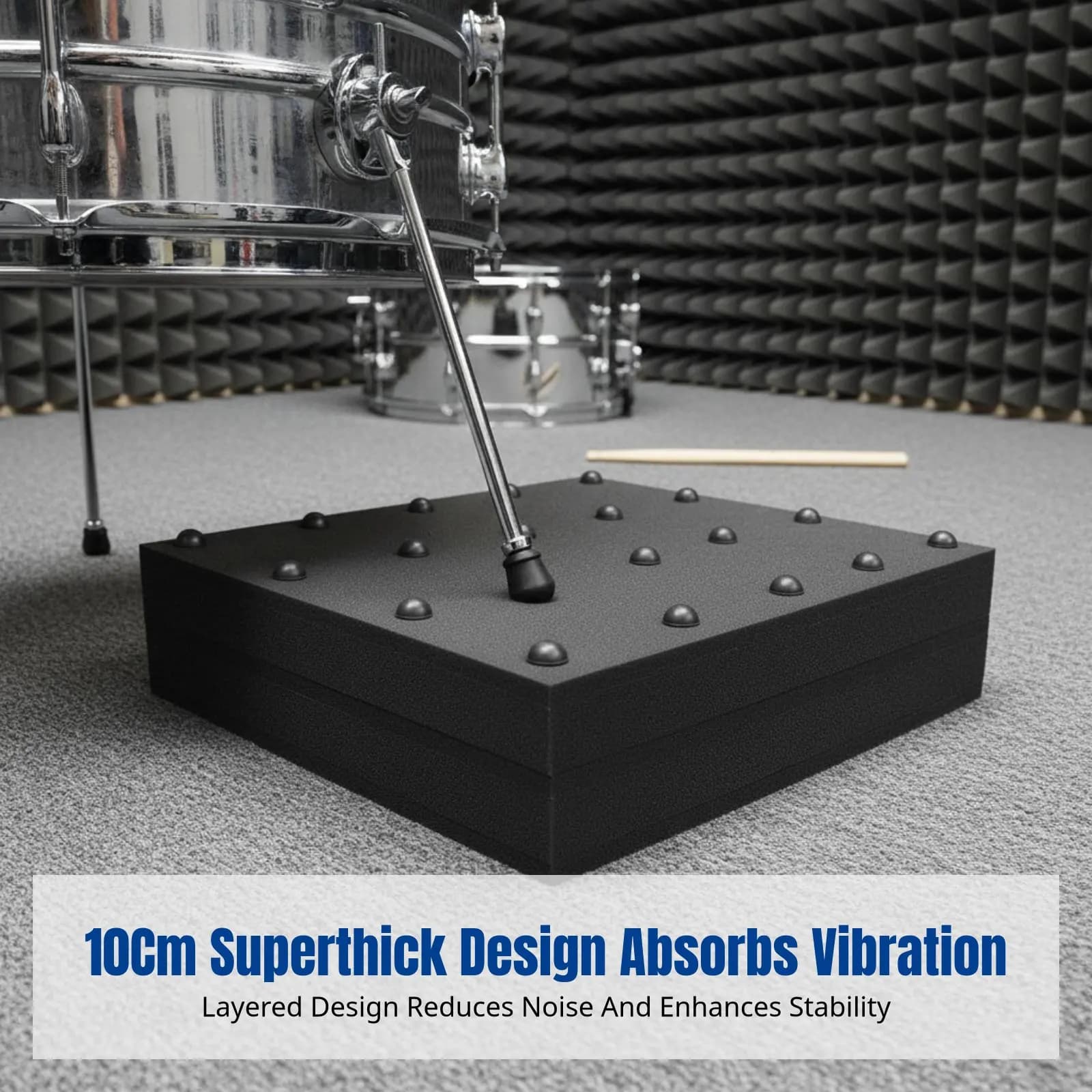 Tappetino Antivibrazioni per Subwoofer, Tappetino Insonorizzante per Altoparlanti, Sfera Spessa in Silicone, Personalizzabile