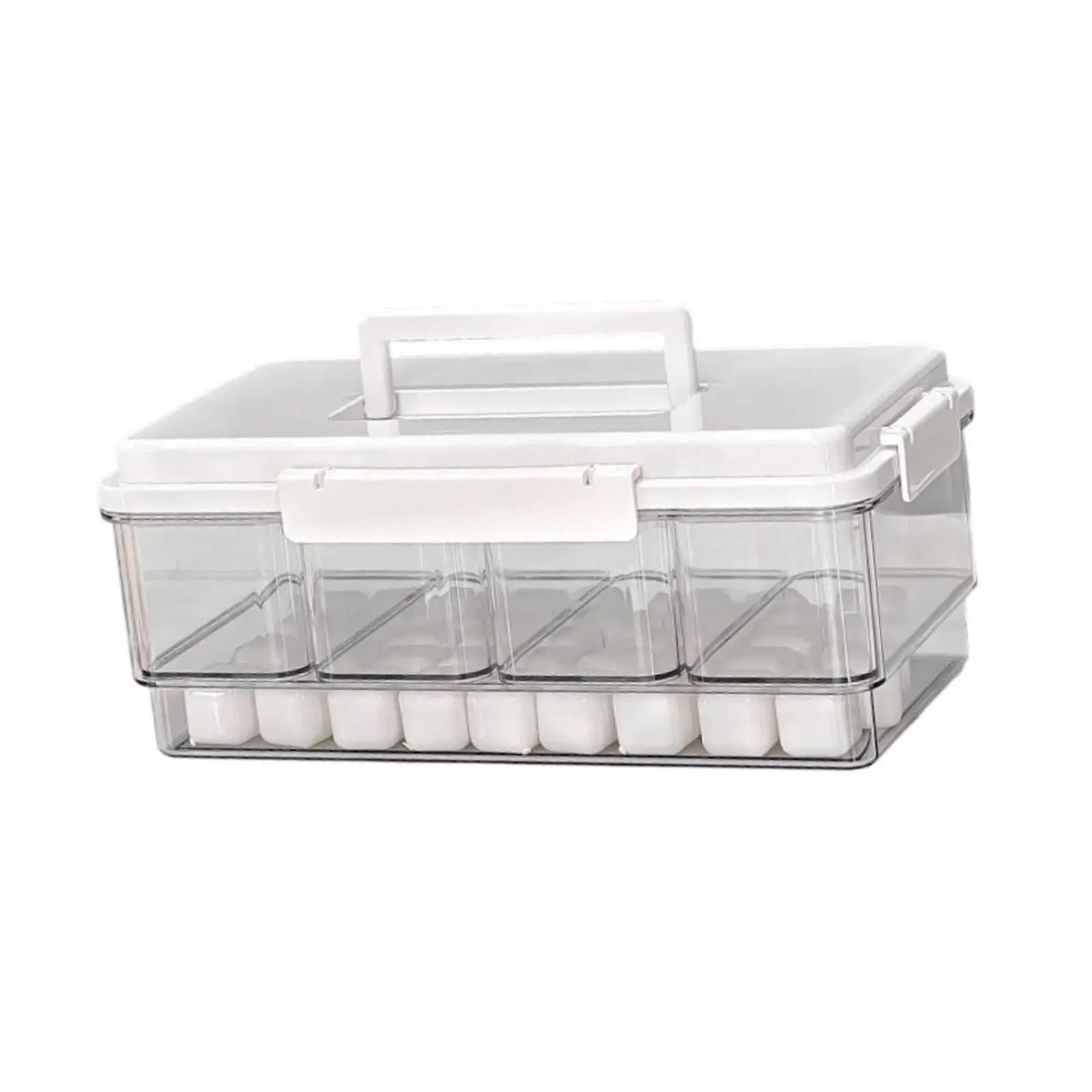 Snack Box Container with Ice Pack Reusable with Lid Serving Tray Accessory Storage Organizer for Commuting Daily Nuts Kitchen