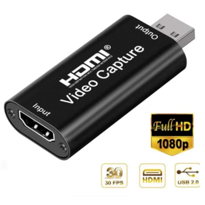 1080P USB2.0 Video Capture Card HDMI to USB High Definition Recorder for Switch Game Live Broadcast PS4 Recording