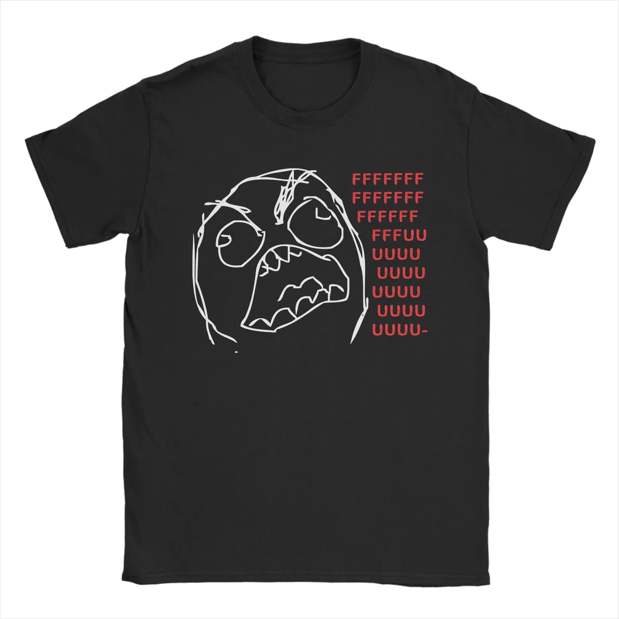 Men's Rage Guy T Shirts Pure Cotton Clothes Humorous Short Sleeve Round Neck Tees Original T-Shirts