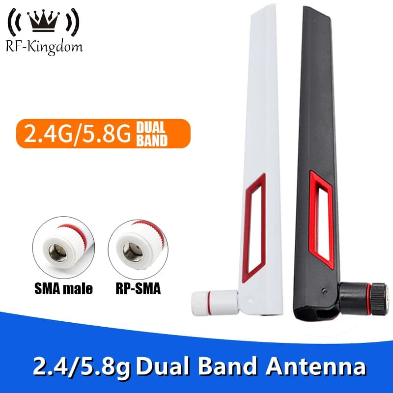 Antenna WiFi Dual Band 12 dbi 2.4G 5G 5.8GHz SMA maschio/RP-SMA maschio amplificatore Antenna universale WLAN Router Signal Booster