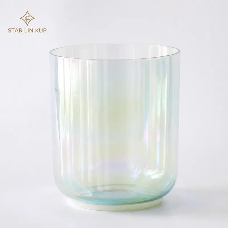 STAR LIN KUP Green Aurora Crystal Singing Bowl Natural Sound Energy Healing Meditation Chakra Balance Yoga Mindfulness Gift