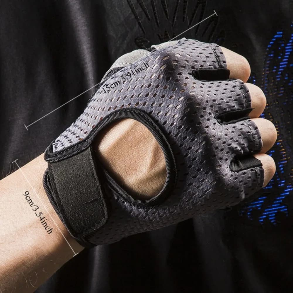 Sports Gloves Mezze Dita per Fitness, Men's and Women's, per Gym, Pesi Lifting, Cycling, with Breathable Butterfly Network and Subtle