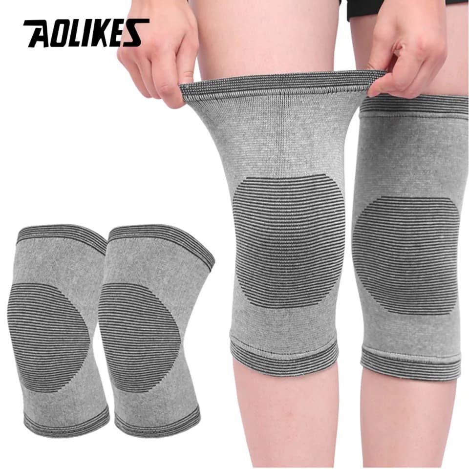 AOLIKES 1Pair Ginocchiere Elastiche Supporto per Ginocchio Tutore per Gamba Artrite Lesioni PALESTRA Manica Fasciatura Elastica Supporto per Caviglia