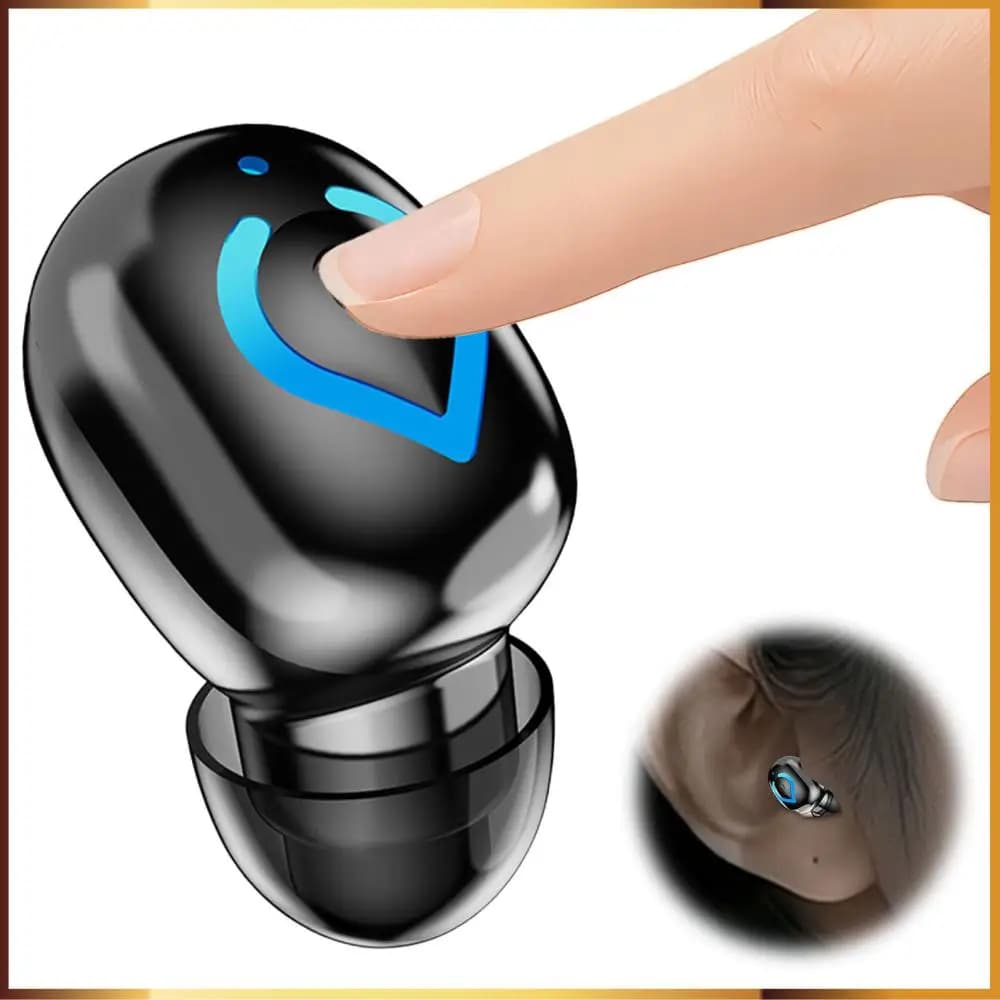 BT 6.1 Wireless Mini Single Earbud IPX3 Waterproof Invisible Earbuds Handsfree Single Headset for Smart Phones PC TV Audiobook