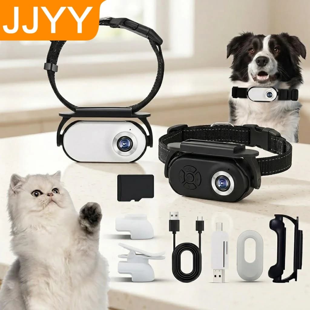 1080P Wireless Camera for Dog Collar, Video Recording for Interior and Exterior, Dog Accessories