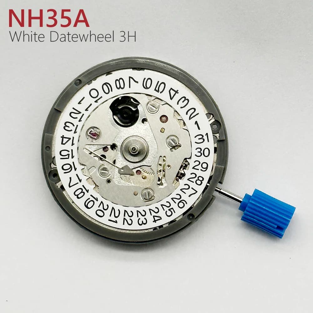 Authentic Japanese mechanical movement NH35, high precision, 24 rubies, replacement of Mod NH35A clock, date at 3:00