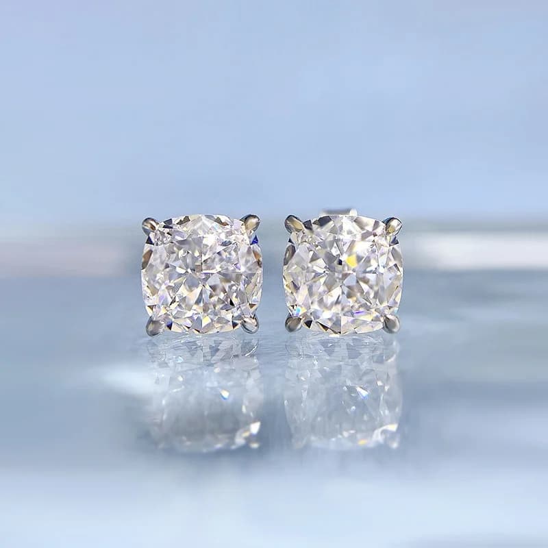 Solitaire 1.5ct Earring with Diamond 100% True Sterling Silver 925 Engagement Wedding Earrings for Women Jewelry promise for parties