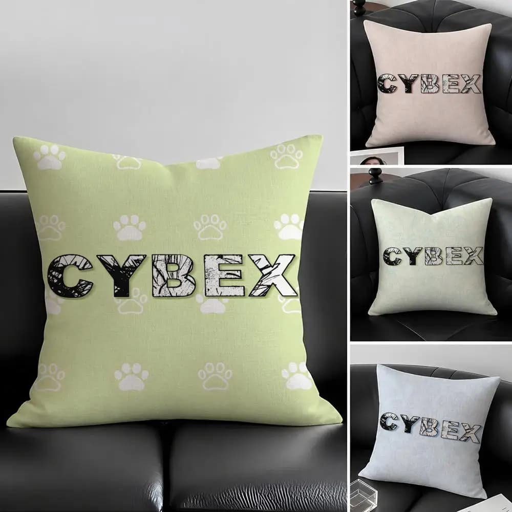 Set di Federe in Lino Naturale, Decorazione Tutto-in-Uno per Divano, Camera da Letto e Sedia C-CybexS