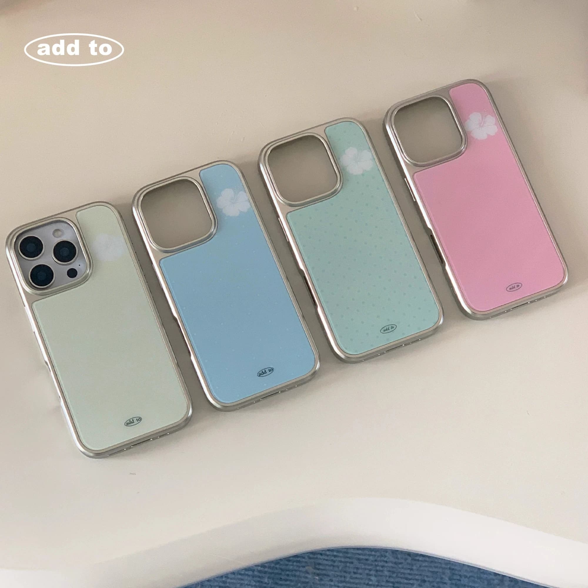 Korean ins Hibiscus Polka Dot Y2K Hydrogel Phone Case For iPhone 17 16 15 14 13 12 11 Pro MAX Plus 17air 16e Drop Glue Cover