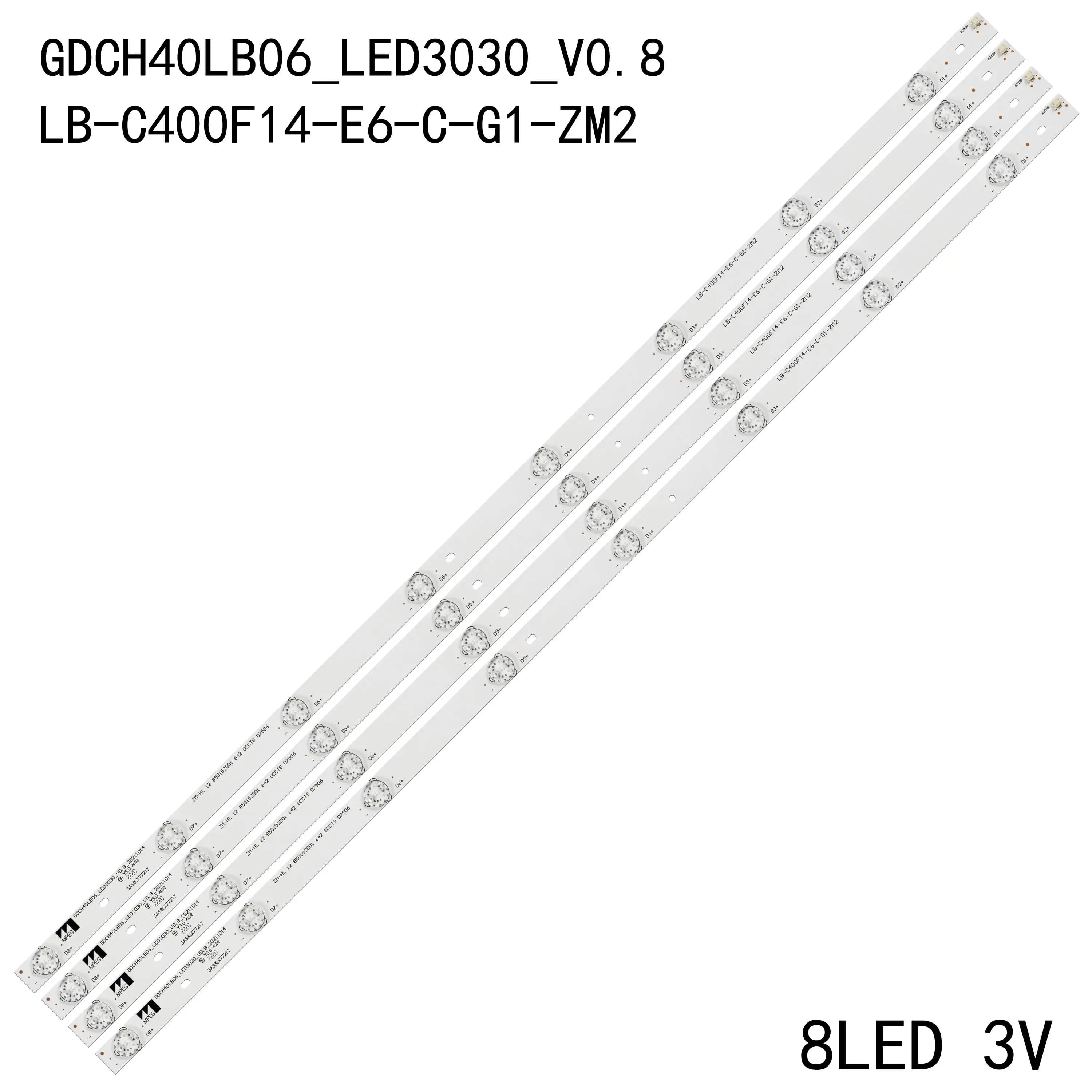 4Pcs/set LED Backlight Strip For STV-LC40T882FL GDCH40LB06_LED3030 V0.4_20150505 F40B7200C LB-C400F14-E6-C-G1-ZM2 40S1