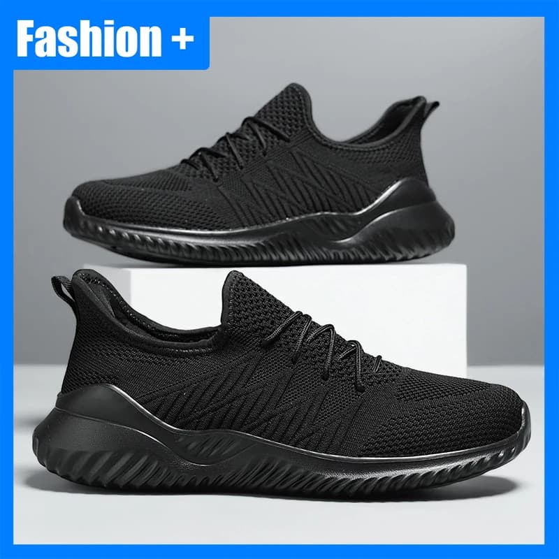 Unisex Sport Shoes Lightweight with Soft Sole Comfortable White and Black Stroller Casual Shoes New Breathable Summer Shoes in Mesh for Running