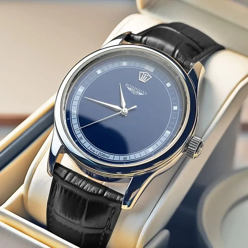 Orologio al quarzo da uomo d'affari di lusso Bellissimo orologio da polso con cinturino in pelle impermeabile Orologio al quarzo modello 2025 nuovissimo