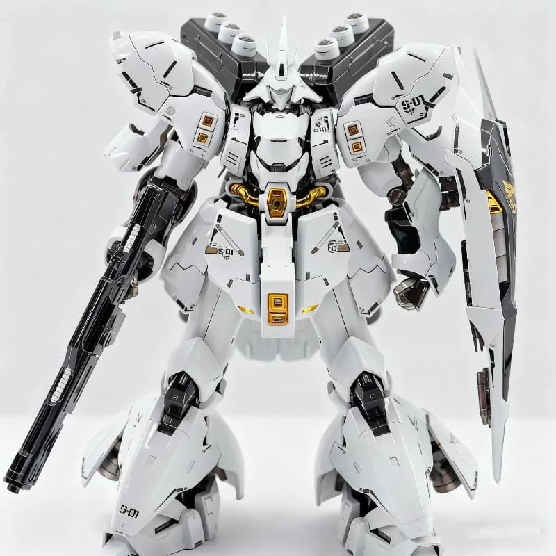 RG 1/144 MSN-04 Sazabi White Star Versione Modello di Montaggio Kit Action Figures Con Decalcomanie Da Collezione Mecha Giocattolo Scrivania Deco Ragazzo Regalo
