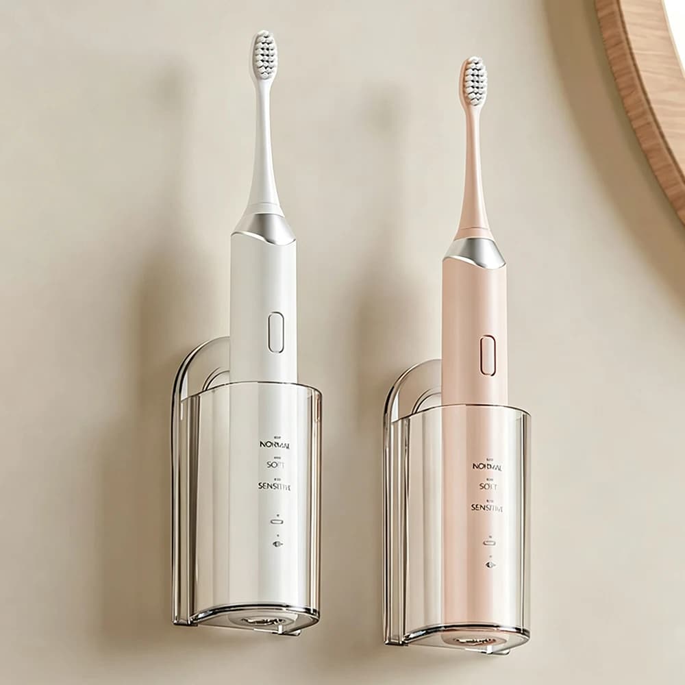 1pcs Electric Toothbrush Holder Bathroom Wall Mounted, No Drill Toothbrush Storage Base, Dental Appliance Storage Rack