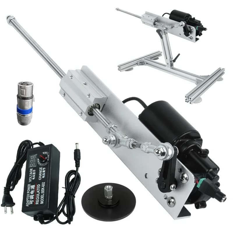 3-12CM Stroke Reciprocating Linear Actuator DC 12V24V, Adjustable Telescopic Gear Drive Motor with Suction Cup and3XLR Connector