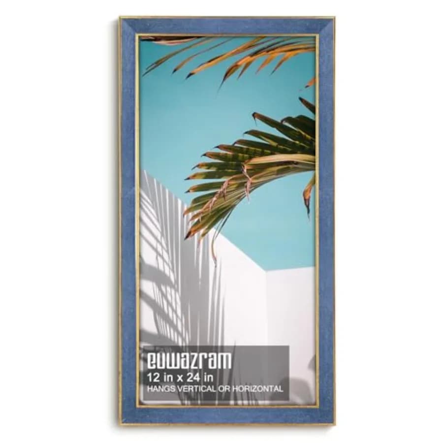 Cornice in Camoscio 12x24 - Cornice Singola, Elegante Cornice per Poster Natalizia 12x24, Cornice 12x24 per Opere d'Arte, Puzzle, Foto e Mo