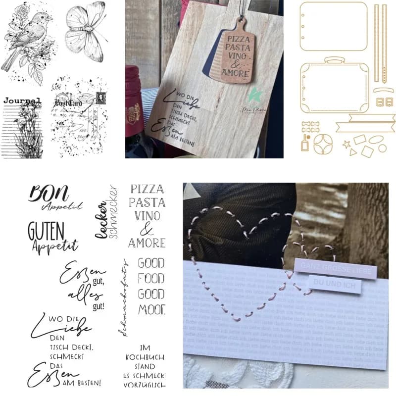 Stencil in Metallo a Forma di Cuore 'Little Love Letter' per Scrapbooking, Album, Carta e Biglietti Regalo Fai-da-Te