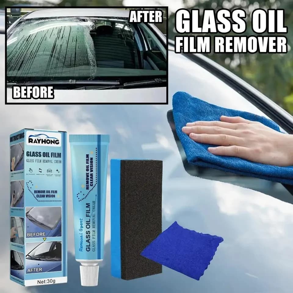 Dispositivo per la rimozione della pellicola dell'olio per vetro dell'auto, agente per lucidare il parabrezza dell'auto, pasta per la pulizia del rivestimento del parabrezza anteriore della finestra, parte auto universale