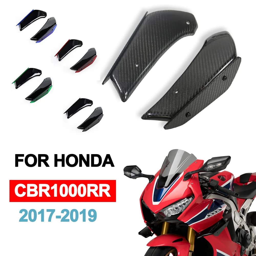 FOR HONDA CBR1000RR CBR 1000RR 2017-2019 Motorcycle Modified Aerodynamic Front Fixed Winglets Side Wind Wing Downforce Spoiler