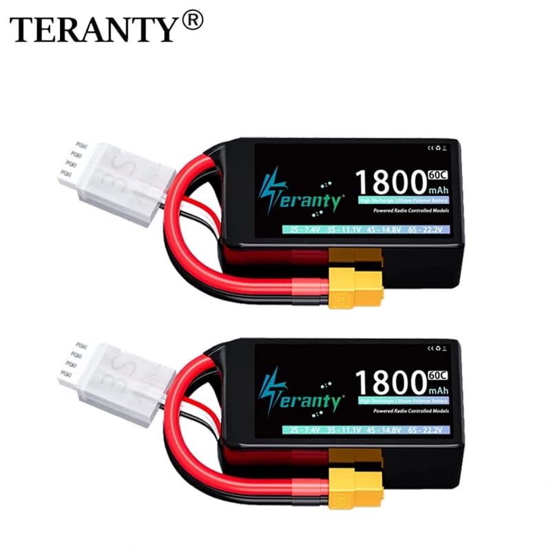 2/4 pieces TERANTY Lipo 3S 1800mAh 11.1V 60C with T XT30 XT60 for FPV Aircraft drone boat RC racing car hobby model parts