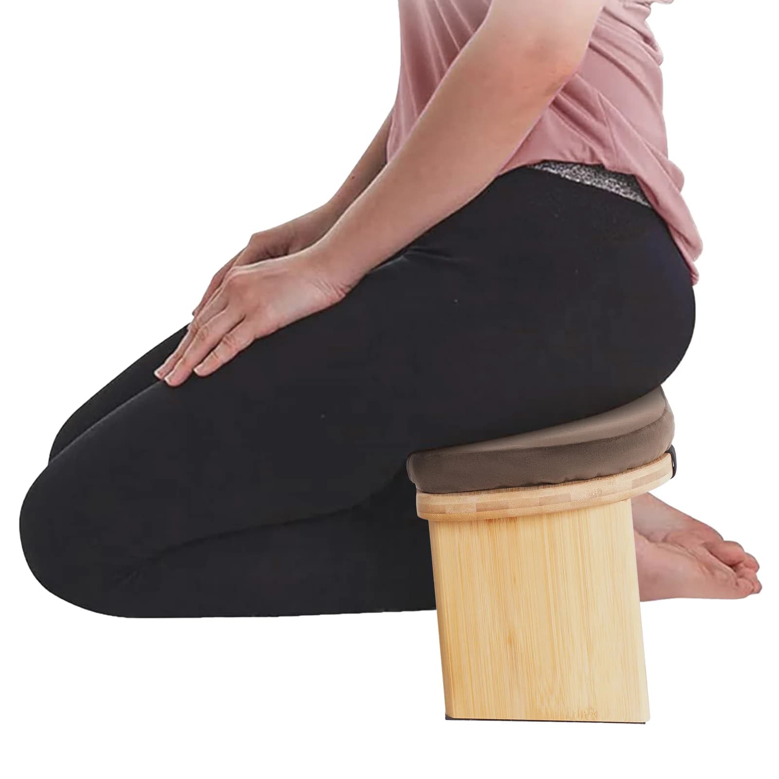 Footwear for Meditation, Meditation Stool with Bearing, 5th Ergonomic Meditation Chair with Adjustment of the Inclination and Transport Bag