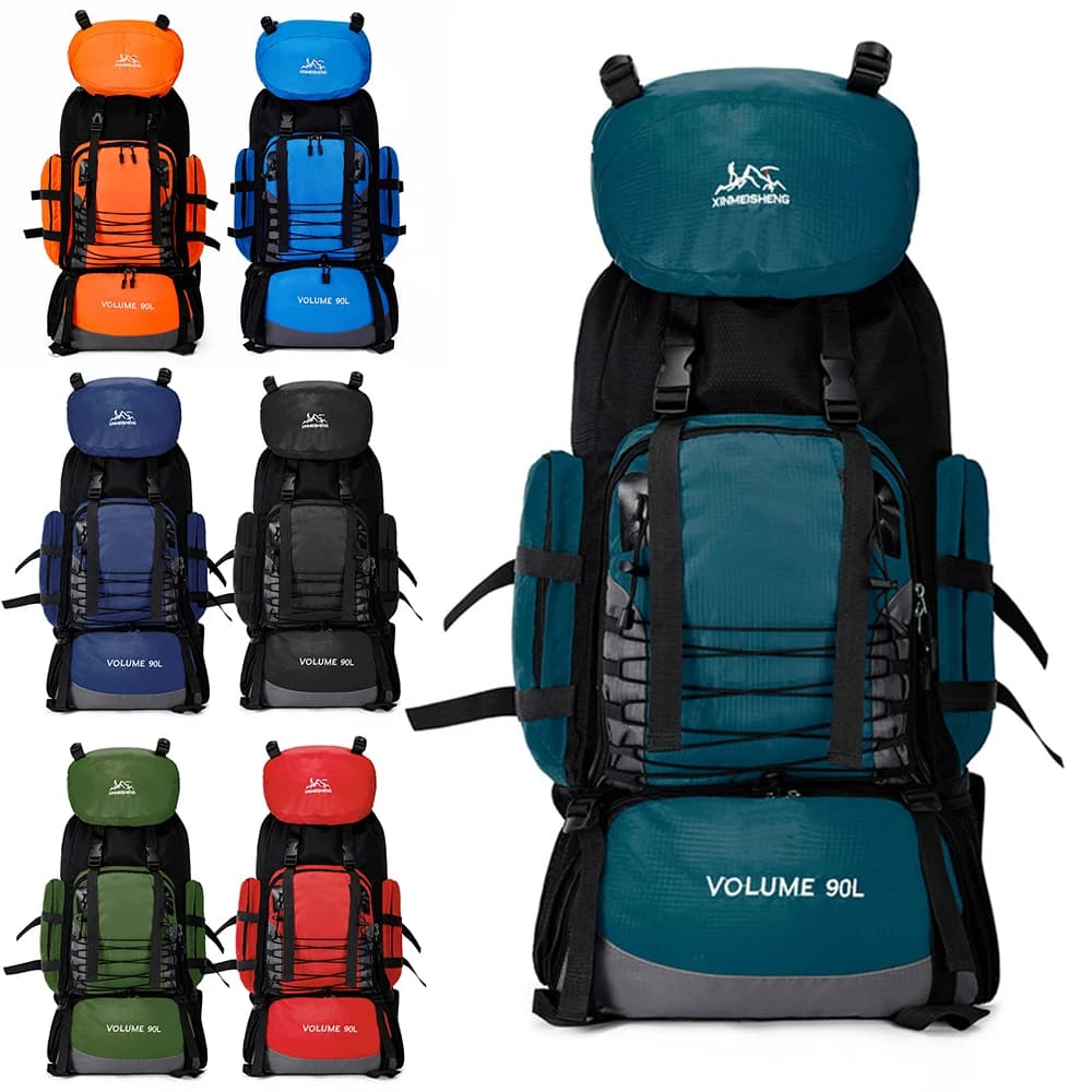 Large Expandable Travel Backpack 70-90L Water-Resistant Hiking Backpack for Men & Women with Laptop Sleeve Carry on Luggage
