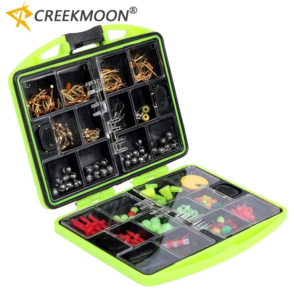 184 Rock Fishing Kits, Surfcasting Accessories Set with 24 Types of Soft baits, Reels, Jig, Ami and Box Tools