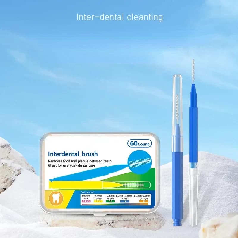 60 pz 0.4mm-1.5mm Spazzole Interdentali Assistenza Sanitaria Dente Detergenti Interdentali Ortodontico Dentale Spazzolino Da Denti Strumento di Igiene Orale
