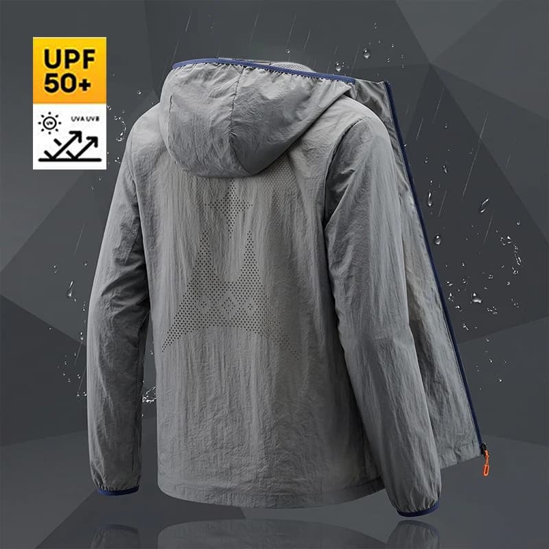 Nuova Giacca da Escursionismo per Uomo, Unisex, Impermeabile, ad Asciugatura Rapida, Antivento per Campeggio, Trekking e Arrampicata, Antipioggia e Anti UV