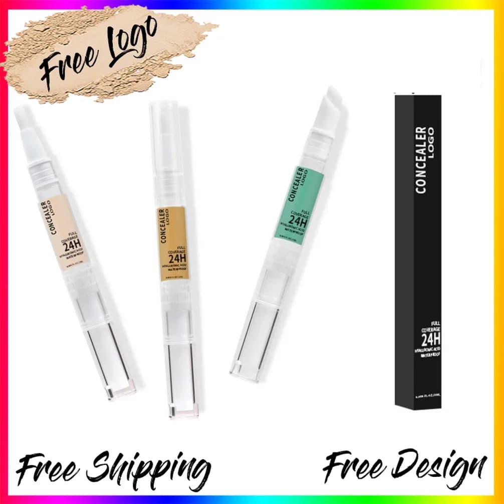 Correttore Opaco in Tubetto Sottile da 2ml per Cicatrici da Acne, Occhiaie, Tatuaggi, Vegano, Etichetta Privata, Logo Personalizzato, Fondotinta, Trucco all'Ingrosso