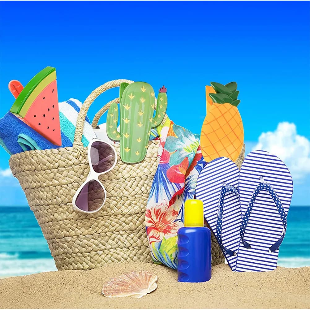 4 Pieces Watermelon Shape Plastic Springs For Drying Towels, Covers and Sheets Beach Chair