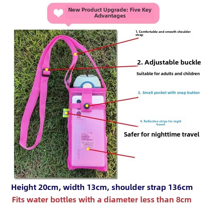 Exterior Mono Shoulder Bag, Universal Portable Thermal Bag for Children, Umbrella Door, Hydrating Backpack