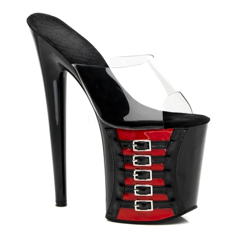 Sexy nightclub platform, thick-soled belt buckle women shoes, 20 cm ultra-high heel sandals