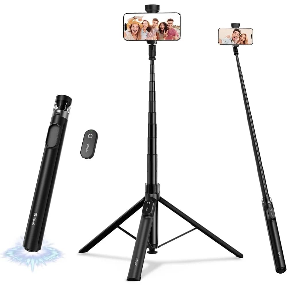 66" Tripod Stand for Video Recording, Live Streaming & Selfies, Adjustable for Creators