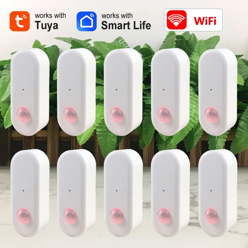 Tuya WiFi PIR Sensore di movimento Rivelatore a infrarossi per il corpo umano Vita intelligente Controllo APP Allarme di sicurezza domestica Funziona con Alexa Google